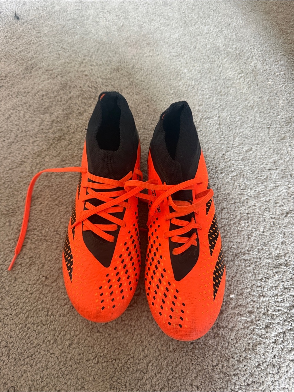 Bright Orange Predator Cleats